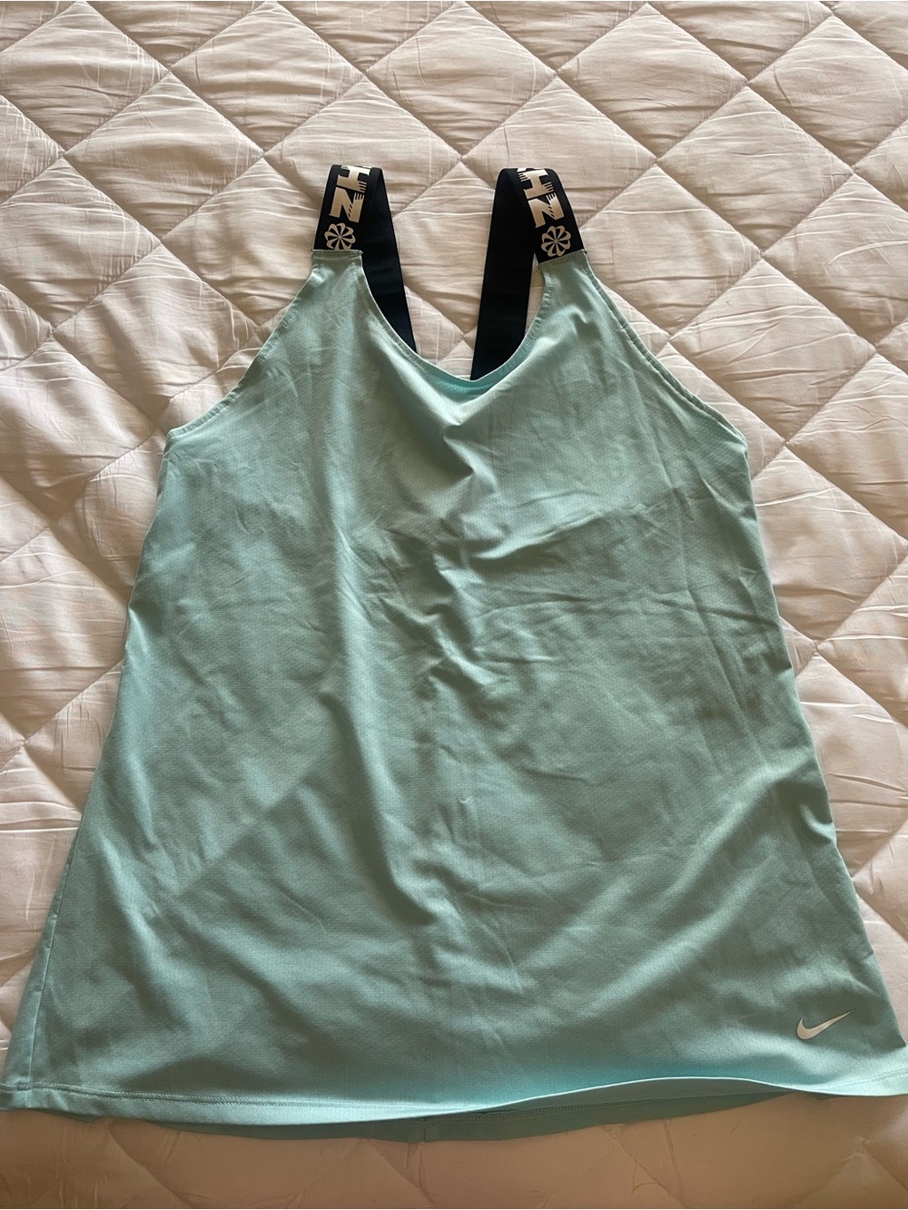 Nike Women’s Mint Green Athletic Tank with Black Branded Straps